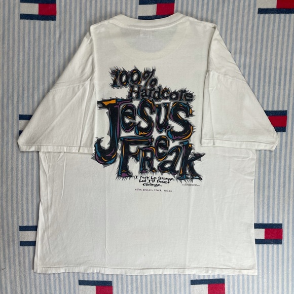 Delta Other - Vintage 1996 100% Hardcore Jesus Freak Jesus short sleeve tee shirt